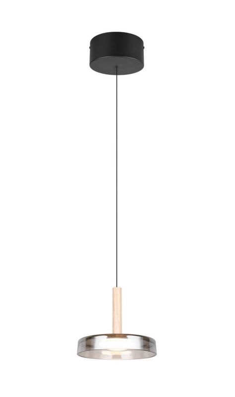 Lampa wisząca Trio Celeste 6880 czarna-chromowana nowoczesna wbudowany LED 10W 1 szt.