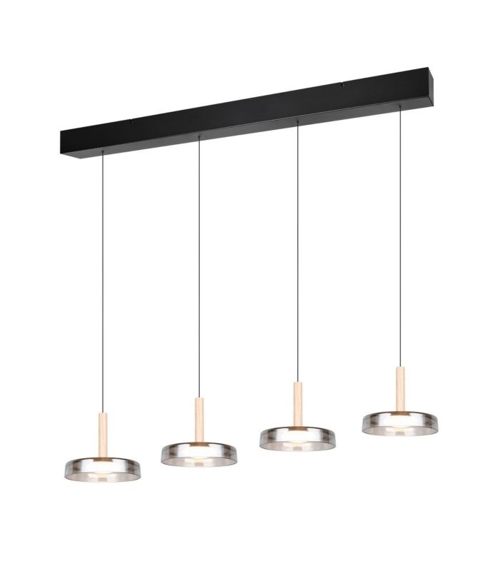 Lampa wisząca Trio Celeste 6903 czarna-chromowana nowoczesna wbudowany LED 7.5W 1 szt.