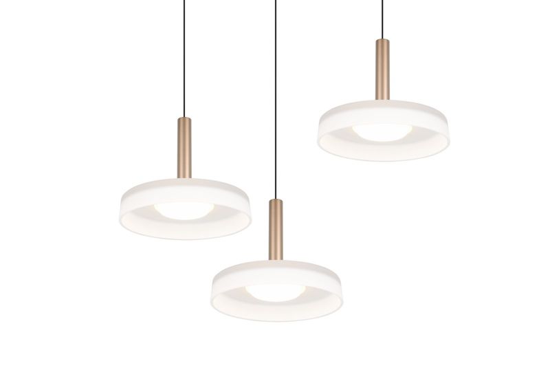 Lampa wisząca Trio Celeste 7398 odcienie brązo-czarna nowoczesna wbudowany LED 7W 1 szt.