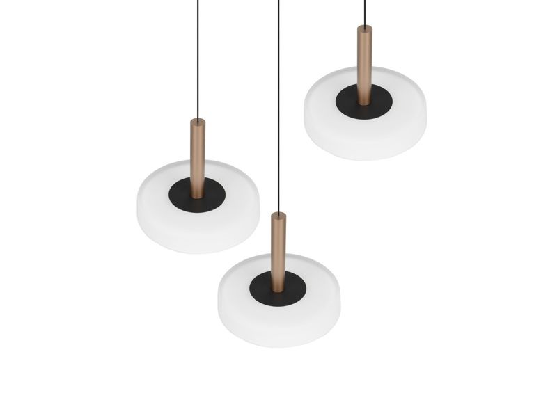 Lampa wisząca Trio Celeste 7398 odcienie brązo-czarna nowoczesna wbudowany LED 7W 1 szt.