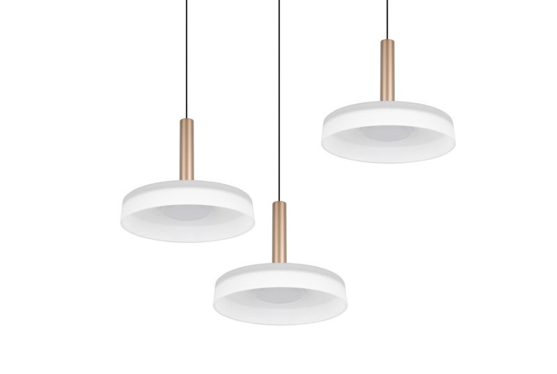 Lampa wisząca Trio Celeste 7398 odcienie brązo-czarna nowoczesna wbudowany LED 7W 1 szt.