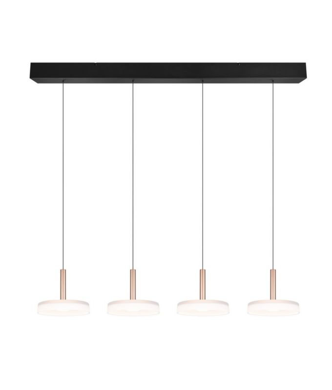 Lampa wisząca Trio Celeste 7404 odcienie brązo-czarna nowoczesna wbudowany LED 7W 1 szt.