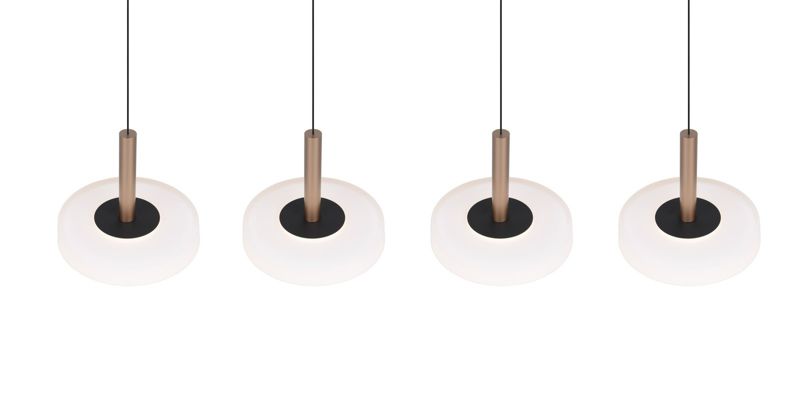Lampa wisząca Trio Celeste 7404 odcienie brązo-czarna nowoczesna wbudowany LED 7W 1 szt.