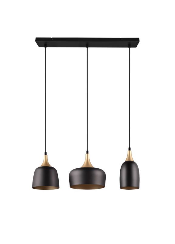 Lampa wisząca Trio CHIRAZ czarna 3xE27x25W IP20 wym:150x63x20cm - 1 szt.
