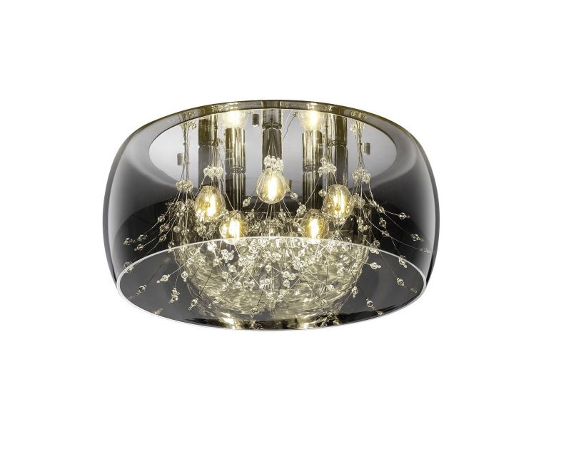 Lampa wisząca Trio CIRELLY chromowana-przezroczysty 5xE14x28W IP20 wym:23,5x50x50cm - 1 szt.