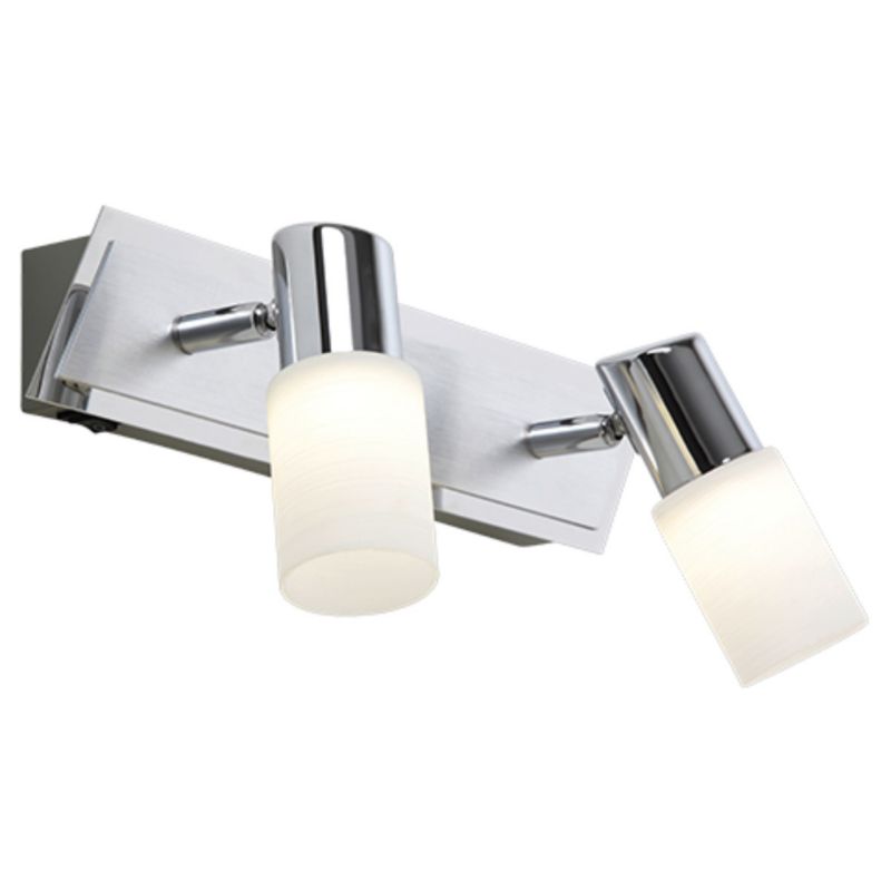 Lampa wisząca Trio Clapton  srebrno-biała wym: 18,5 x 36 x 7 cm wbudowany LED 5W 1 szt.