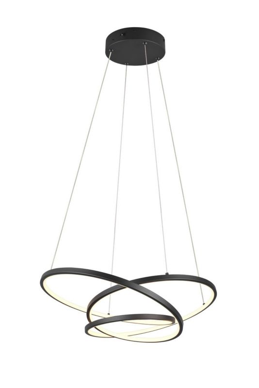 Lampa wisząca Trio Darvin 6026 czarna nowoczesna wbudowany LED 34W 1 szt.