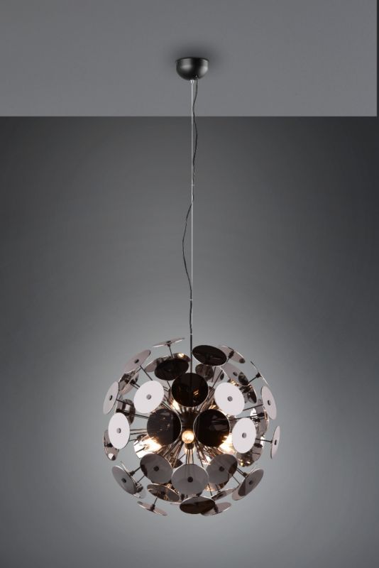 Lampa wisząca Trio DISCALGO czarna 6xE14x40W IP20 wym:150x54x54cm - 1 szt.