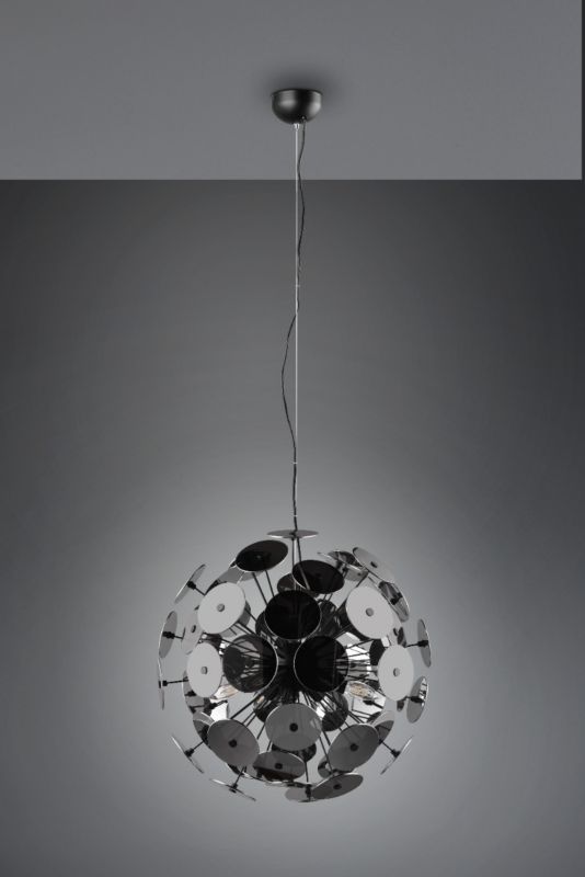 Lampa wisząca Trio DISCALGO czarna 6xE14x40W IP20 wym:150x54x54cm - 1 szt.