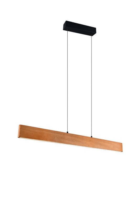 Lampa wisząca Trio EDGEWOOD jasne drewno-czarna LED 27W 2700-6000K 3100lm IP20 - 1 szt.