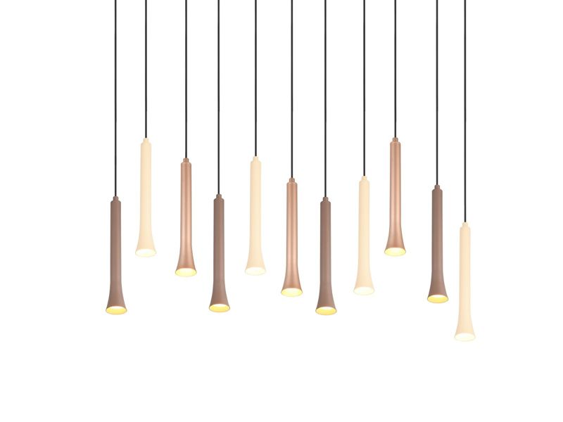 Lampa wisząca Trio Fiato 6705 brązowo-czarna nad stół wbudowany LED 3W 1 szt.