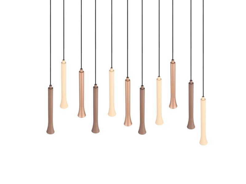 Lampa wisząca Trio Fiato 6705 brązowo-czarna nad stół wbudowany LED 3W 1 szt.