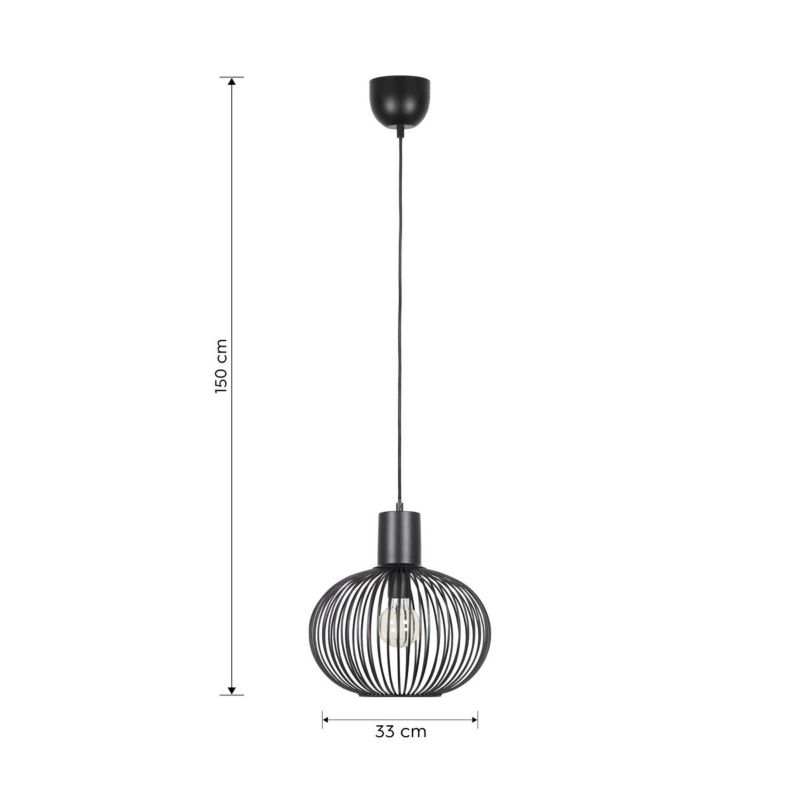 Lampa wisząca Trio Gila 7535 czarna nad stół 1xE27 x 1 szt.