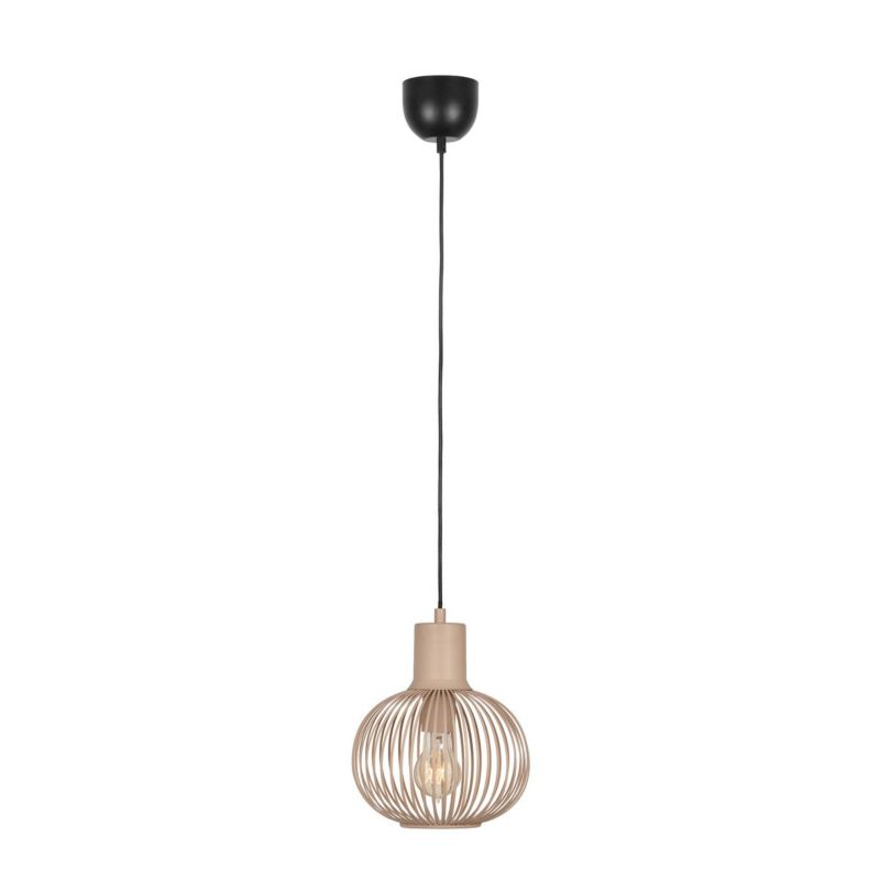 Lampa wisząca Trio Gila 7566 piaskowo-czarna nad stół 1xE27 x 1 szt.