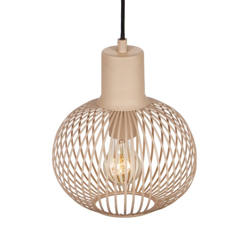 Lampa wisząca Trio Gila 7566 piaskowo-czarna nad stół 1xE27 x 1 szt.