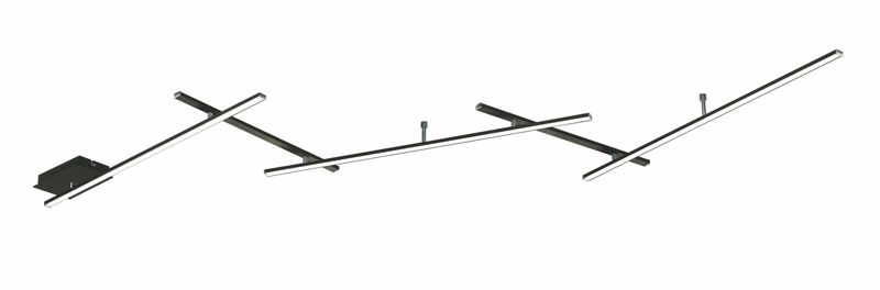 Lampa wisząca Trio INDIRA czarna LED 25W 3000K 3000lm IP20 wym:6,5x245x50cm - 1 szt.