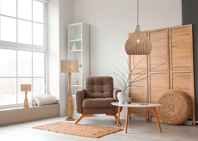 Lampa wisząca Trio JANNE beżowo-czarna 1xE27x10W IP20 wym:183x54x54cm - 1 szt.