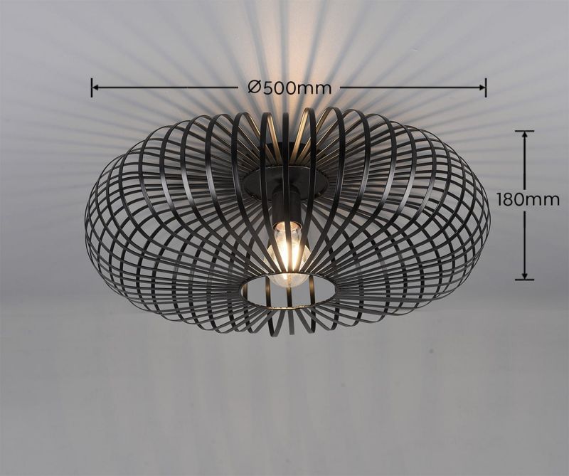 Lampa wisząca Trio Johann 2038 czarna nowoczesna 1xE27 x 60W 1 szt.