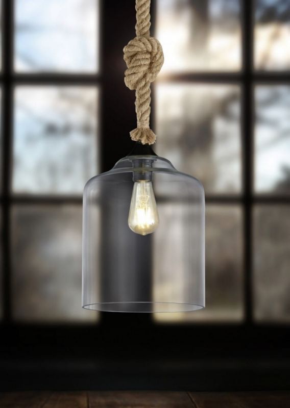 Lampa wisząca Trio Judith czarno-beżowa wym: 150 x 24,5 x 24,5 cm 1xE27 x  1 szt.