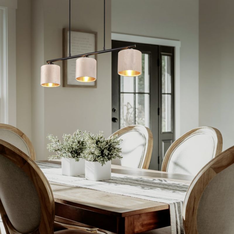 Lampa wisząca Trio JULIETA kremowo-złota 3xE14x40W IP20 wym:150x66x12cm - 1 szt.