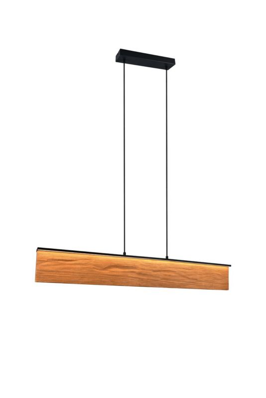 Lampa wisząca Trio KALEA jasne drewno-czarna LED 39W 3000K 4800lm IP20 - 1 szt.