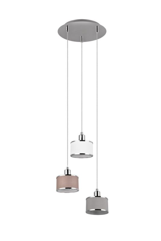 Lampa wisząca Trio KAPRUN odcienie srebra 3xE14x28W IP20 wym:150x29x29cm - 1 szt.