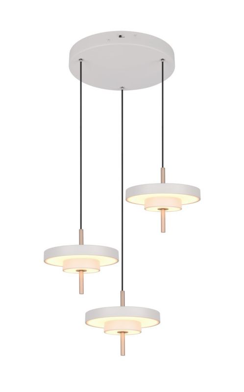 Lampa wisząca Trio KEATON szara LED 10W 2300/3000/4000K 1200lm IP20 - 1 szt.
