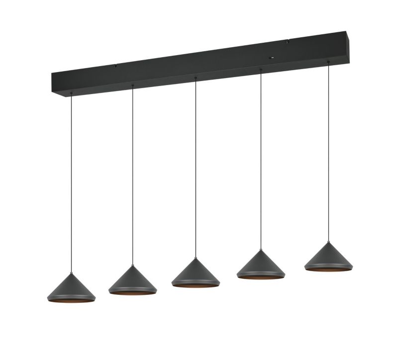 Lampa wisząca Trio LAGUNA czarna LED 5W 2300/3000/4000K 500lm IP20 - 1 szt.