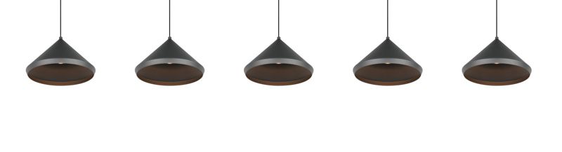 Lampa wisząca Trio LAGUNA czarna LED 5W 2300/3000/4000K 500lm IP20 - 1 szt.