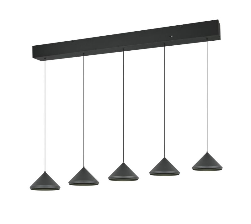 Lampa wisząca Trio LAGUNA czarna LED 5W 2300/3000/4000K 500lm IP20 - 1 szt.