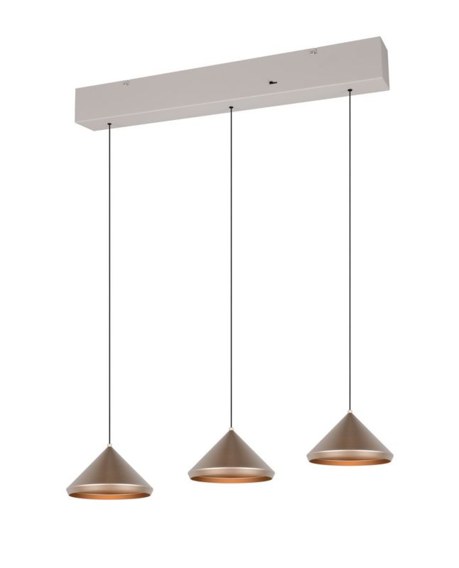 Lampa wisząca Trio LAGUNA kawowo-szara LED 5W 2300/3000/4000K 500 lm IP20 - 1 szt.