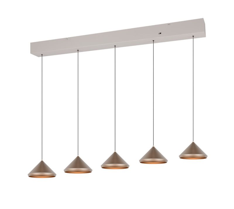 Lampa wisząca Trio LAGUNA kawowo-szara LED 5W 2300/3000/4000K 500lm IP20 - 1 szt.