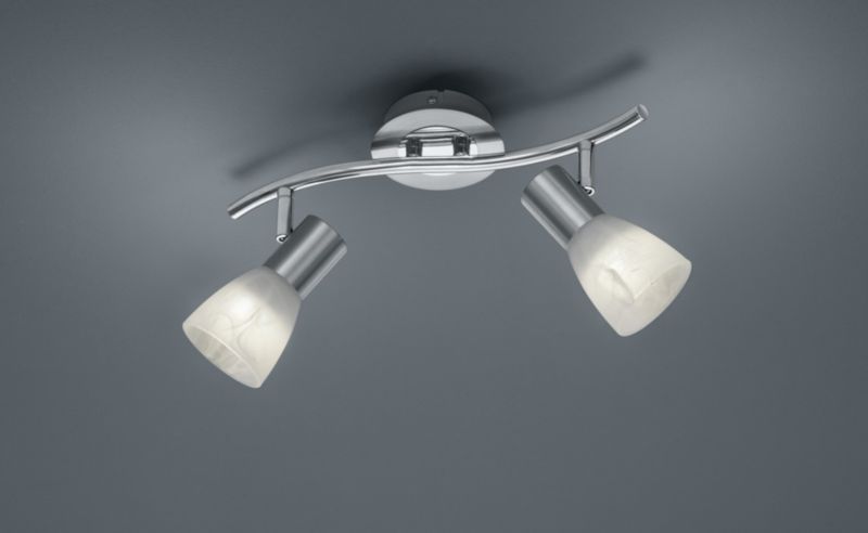 Lampa wisząca Trio Levisto  srebrno-biała wym: 19 x 33 x 10 cm 2xE14 x  1 szt.
