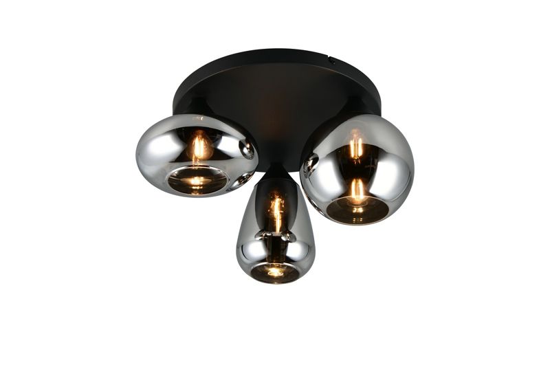 Lampa wisząca Trio LUMINA czarna-chromowana 3xE14x10W IP20 wym:24,5x48,5x48,5cm - 1 szt.