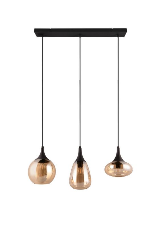 Lampa wisząca Trio LUMINA czarno-miodowy 3xE14x40W IP20 wym:150x68,8x19,5cm - 1 szt.