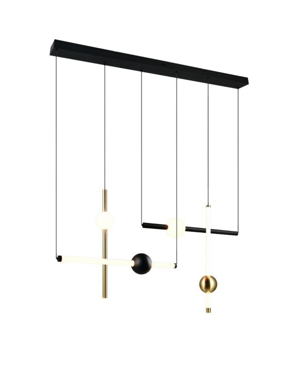 Lampa wisząca Trio MELITA czarno-złota LED 21W 2300/3000/4000K 2500lm IP20 - 1 szt.