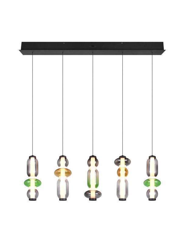 Lampa wisząca Trio MINERVA czarna LED 8W 4000K 4000lm IP20  - 1 szt.