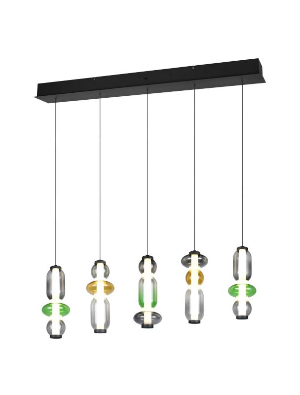 Lampa wisząca Trio MINERVA czarna LED 8W 4000K 4000lm IP20  - 1 szt.