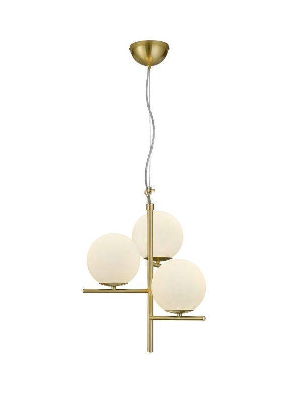 Lampa wisząca Trio NYXIS mosiężno-biała 3xE14x28W IP20 wym:150x40x40cm - 1 szt.