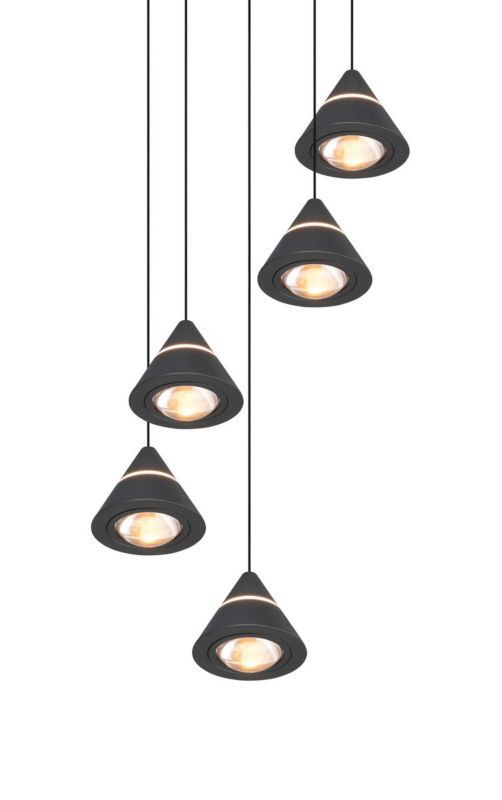Lampa wisząca Trio ROMEO czarna LED 35W 2300/3000/4000K 3500lm IP20 - 1 szt.