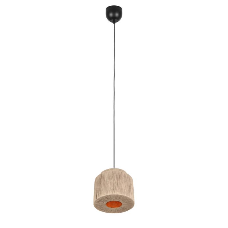 Lampa wisząca Trio SMILLA beżowo-czarna 1xE27x10W IP20 wym:150x31x31cm - 1 szt.