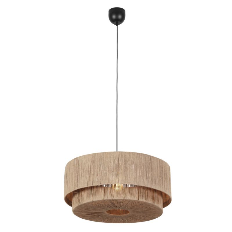 Lampa wisząca Trio SMILLA beżowo-czarna 1xE27x10W IP20 wym:150x60x60cm - 1 szt.