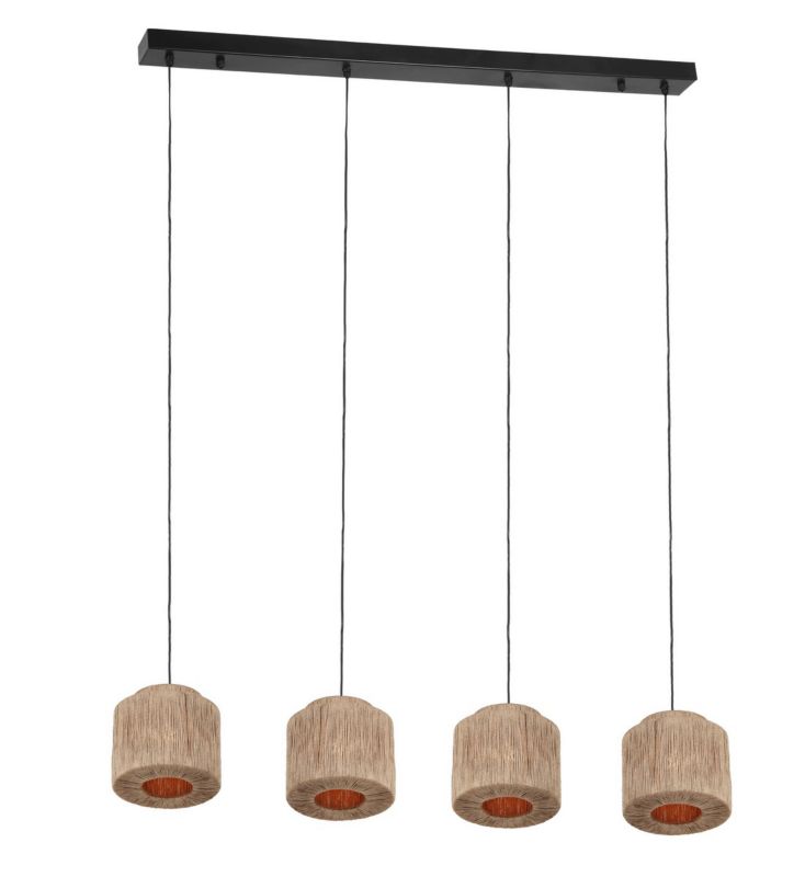 Lampa wisząca Trio SMILLA beżowo-czarna 4xE27x10W IP20 wym:150x121x20,5cm - 1 szt.