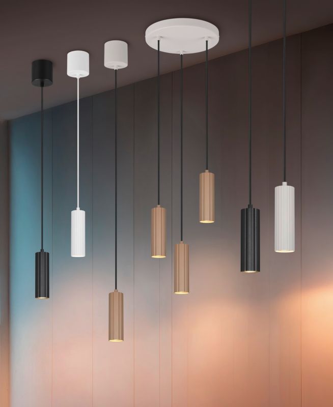 Lampa wisząca Trio SOKA czarna 1xGU10x10W IP20 wym:150x9x9cm - 1 szt.