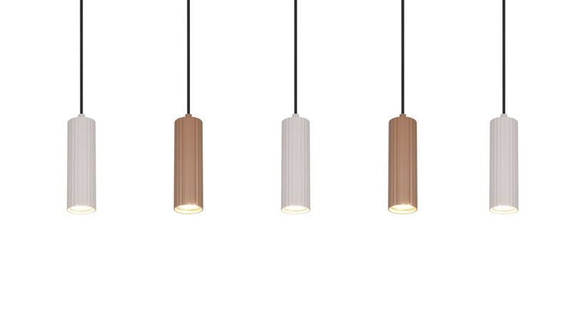 Lampa wisząca Trio SOKA kawowo-szara 5xGU10x10W IP20 wym:150x85x9cm - 1 szt.