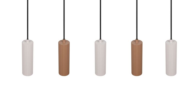Lampa wisząca Trio SOKA kawowo-szara 5xGU10x10W IP20 wym:150x85x9cm - 1 szt.