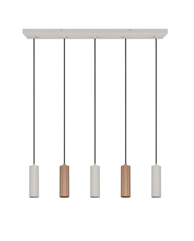Lampa wisząca Trio SOKA kawowo-szara 5xGU10x10W IP20 wym:150x85x9cm - 1 szt.