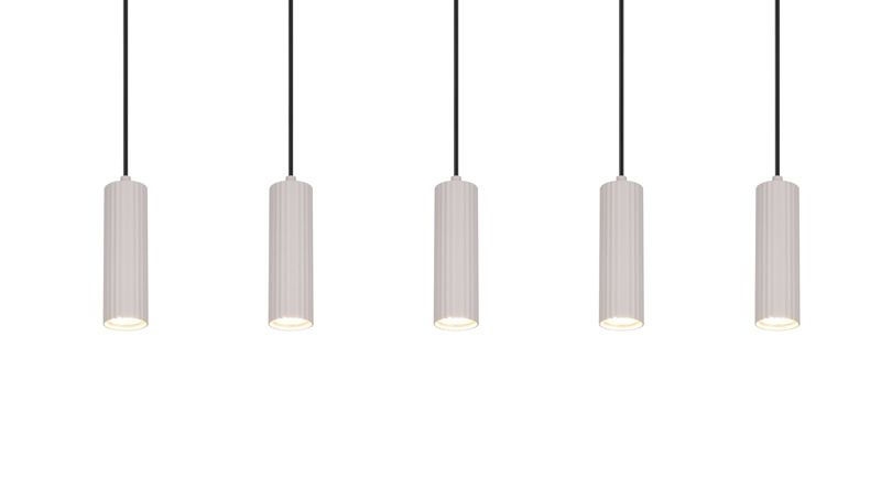 Lampa wisząca Trio SOKA szara 5xGU10x10W IP20 wym:150x85x9cm - 1 szt.