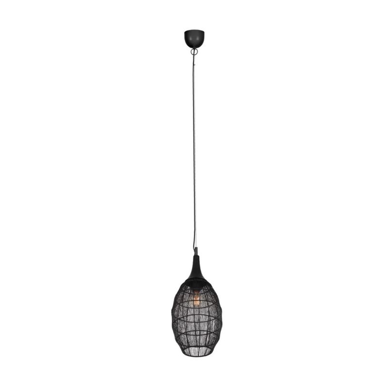 Lampa wisząca Trio Soraya 7436 czarna industrialna 1xE27 x 1 szt.