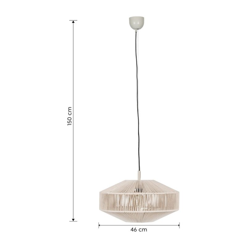 Lampa wisząca Trio Svea 7252 beżowo-kremowa boho 1xE27 x 1 szt.